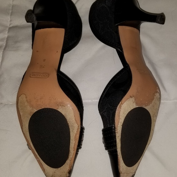 Coach Fabric D'Orsay Kitten Heels - Picture 2 of 7